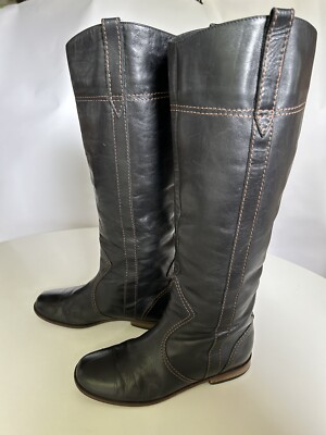 Marc Jacobs Black Leather Riding Boot Size 36/6