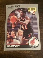 1990-91 Hoops #168 Glen Rice RC Miami Heat S95*
