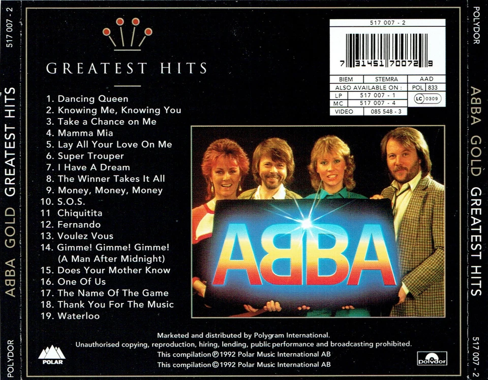  (CD) ABBA - Gold - Greatest Hits - I Have A Dream, Chiquitita, Dancing Queen  - Bild 2 von 2