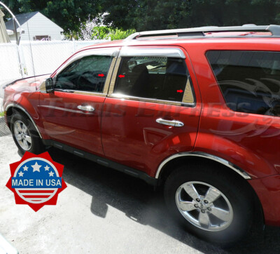 2008-2012 Ford Escape 6Pc Chrome Pillar Post Stainless Steel Trim Door