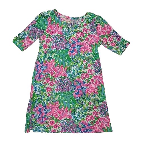 lilly pulitzer mabry midi dress Lilly Pulitzer Mabry Midi Dress Multi Flock Full of Fun Print 100% Cotton Size M