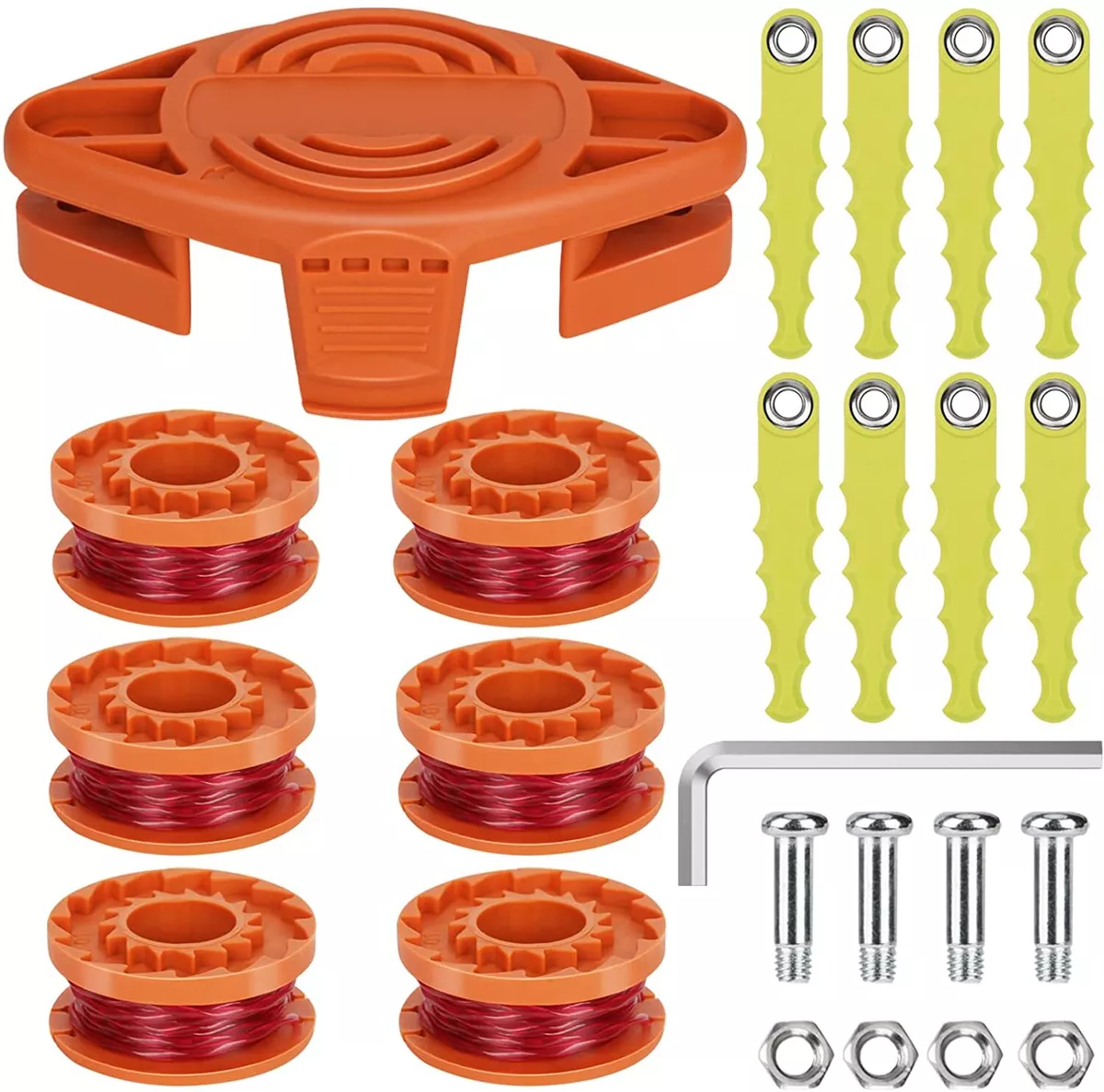 24 Pack WA0010 Spool Replacement Trimmer Blade Head for Worx WG180