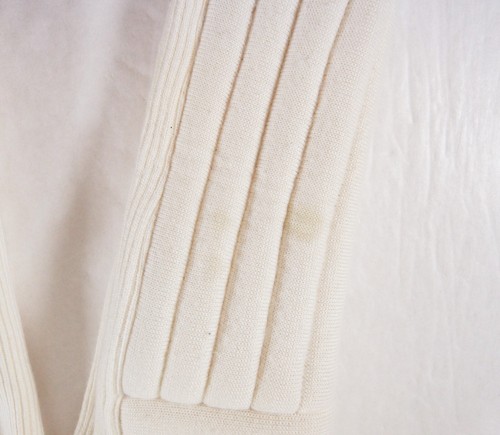 Maison Margiela Jacket Mens Small Cream Ribbed Knit Full Zip Luxury Adult FLAWS* - Picture 12 of 19