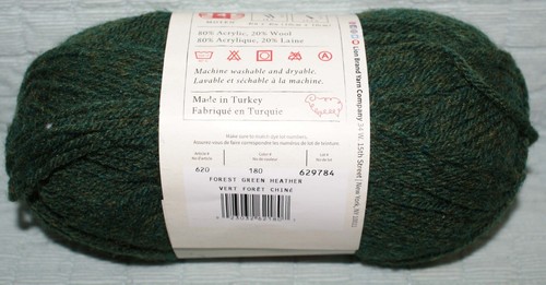 Lion Brand Wool-Ease Forest Green Heather Crochet Craft Yarn Fast Shipping - Picture 2 of 5