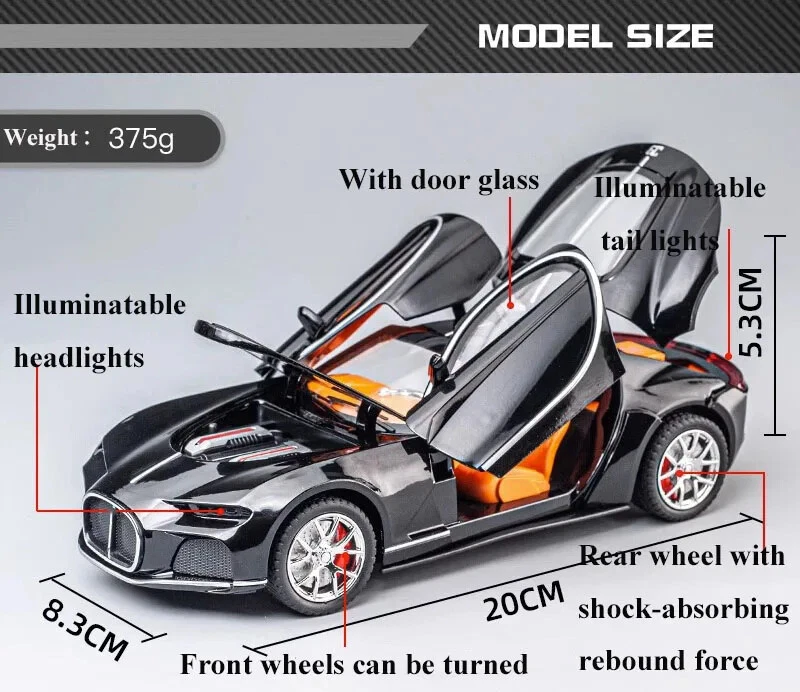 1/24 Bugatti Atlantic Super Sports Car Alloy Diecast Simulation Model Vehicle - Image 2 of 4