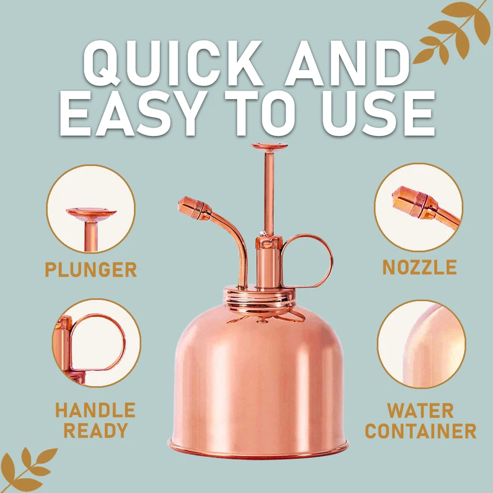 Copper Plant Mister: botella de spray de niebla fina para plantas de interior tropicales Foto 2 de 4