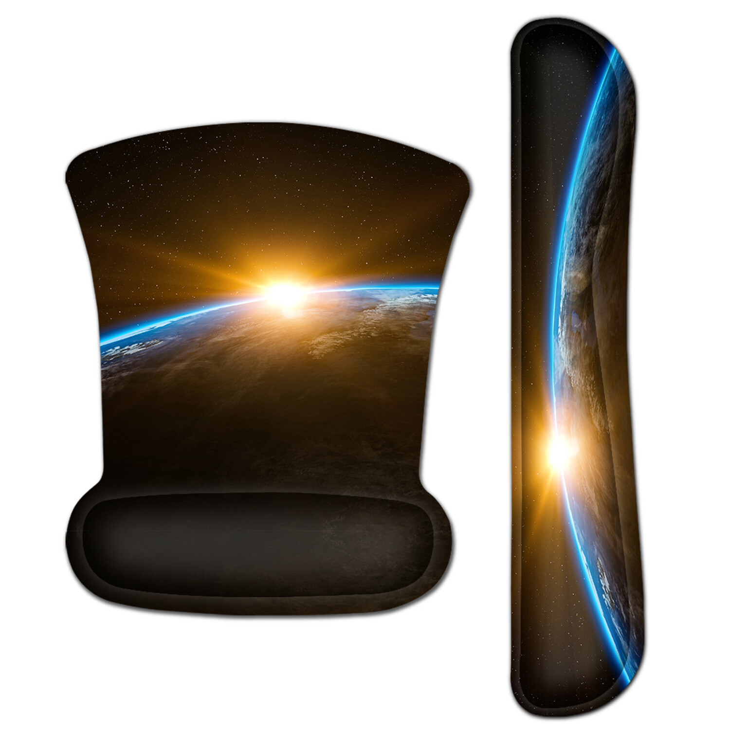 Ergonomic Gaming Mouse Pad with Wrist Support & Keyboard Wrist Rest Combo - 3195-image