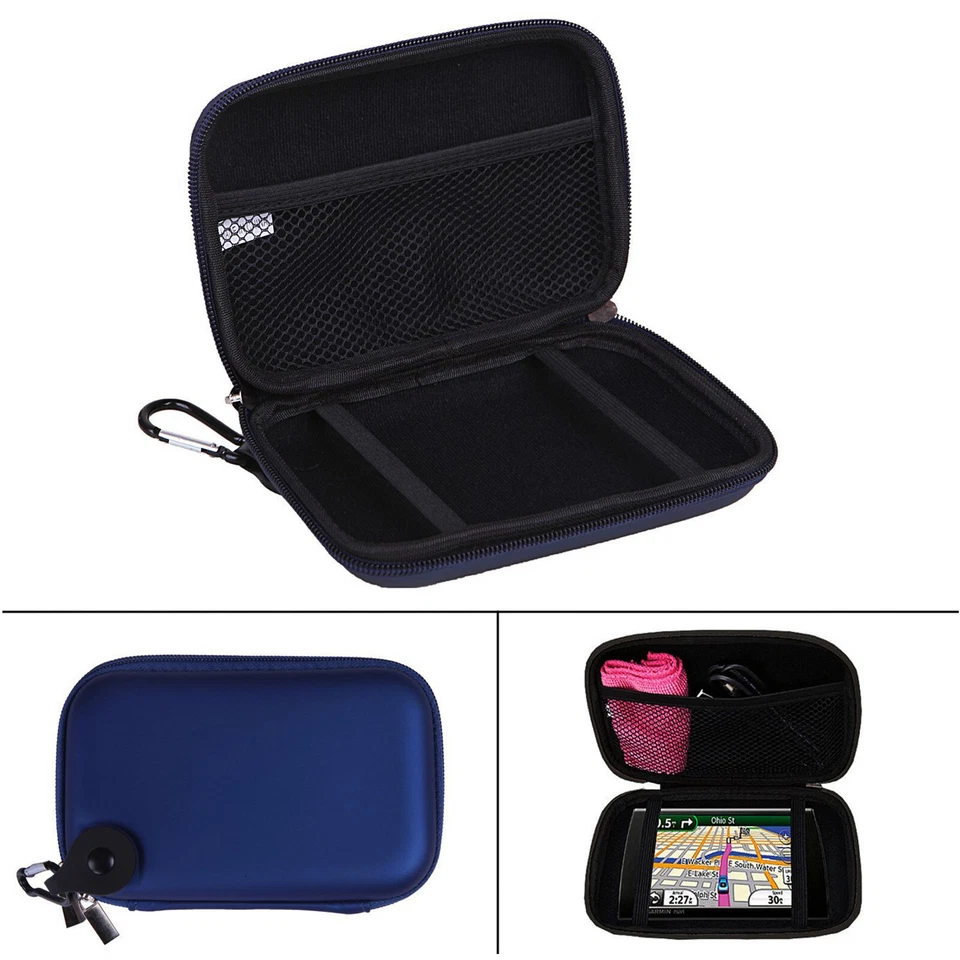 5.2in GPS Carrying Case Portable Hard Shell Protective Pouch Zipper Storage Bag - Image 3 of 4