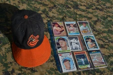 18  Topps   - Boog Powell Lot with vintage O's cap  Nice Cards Look!