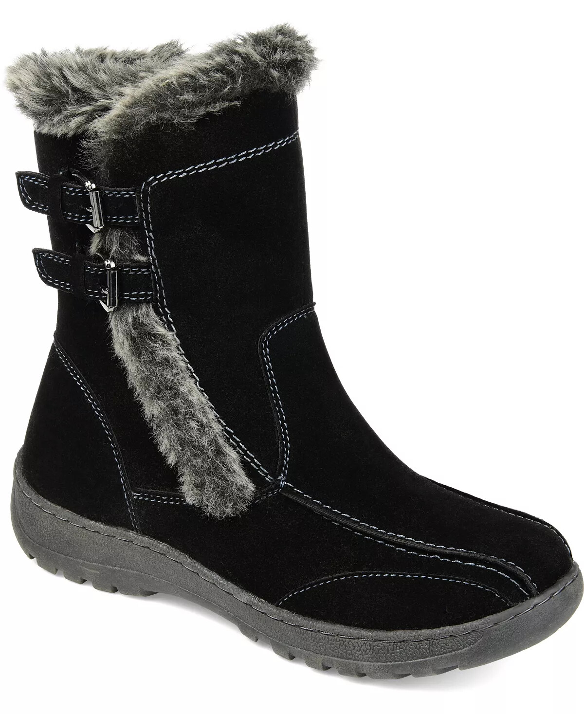 Winter Faux Fur Black Boots Size 