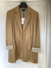 Theory Twill Blazer Jacket In Camel