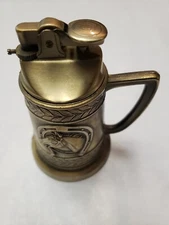 Colibri Horse Beer Stine Flint Oil Lighter Made in JAPAN Brass Color Antique