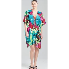 NATORI Suisai Getaway Multicolor Cotton Gauze Wrap Coverup         Size: S / M