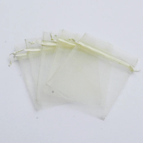 50/100/200/500 organza matrimonio festa bomboniera regalo caramelle sacchetti trasparenti sacchetto gioielli - Foto 40 di 52
