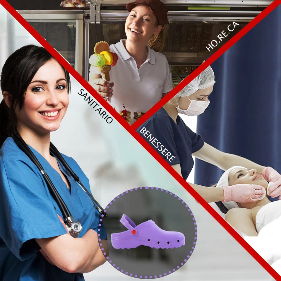 ZOCCOLI SANITARI PROFESSIONALI REPOSA LEGGERI ANTISCIVOLO ANTISHOCK SOLETTA - Immagine 4 di 4