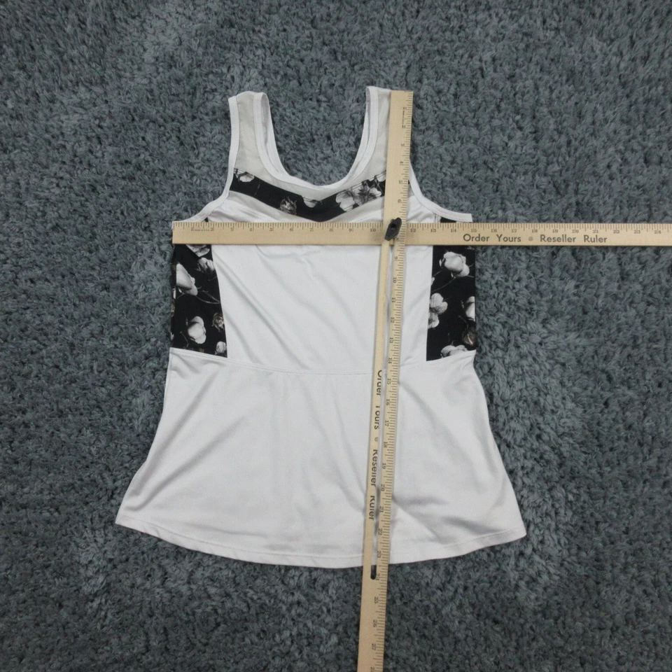 Tail Shirt Womens Small White Black Floral Sleeveless Pullover Tank Top - Image 3 of 4