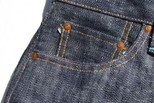 SAMURAI JEANS S710SXJ-SSG "MAKOTO" 18OZ SLUB DENIM JEANS SLIM STRAIGHT Non Wash - Picture 11 of 18