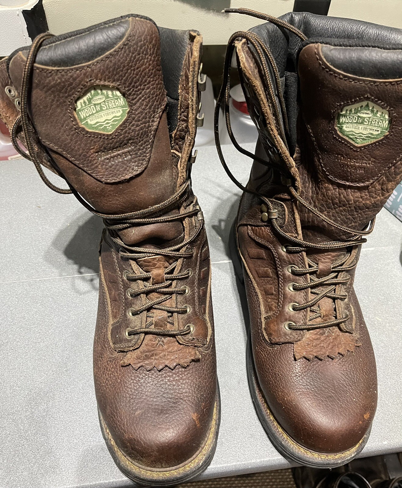 WOOD N STREAM Men’s Outdoor Leather Boots Size 11 M eBay