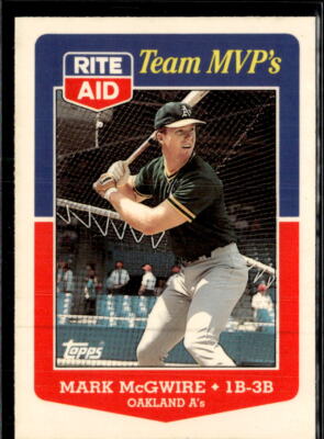 1988 Topps Rite-Aid Team MVP's  #23 Mark McGwire