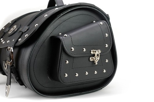Waterproof Genuine Leather, Sissy Bar Luggage Trunk Bag_Siberia 40K, - Bild 4 von 6