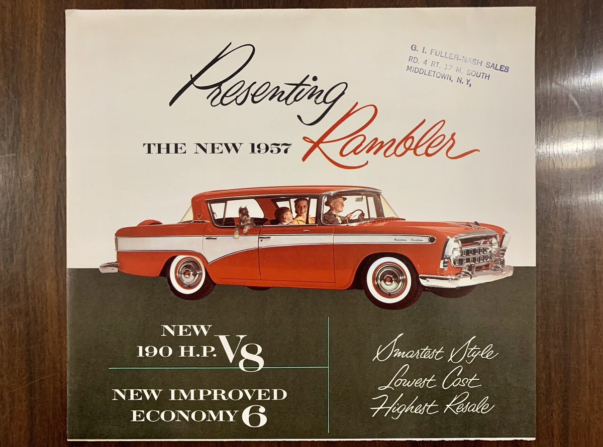 1957 Nash Rambler Vintage Original Dealer Sales Brochure EXCELLENT 