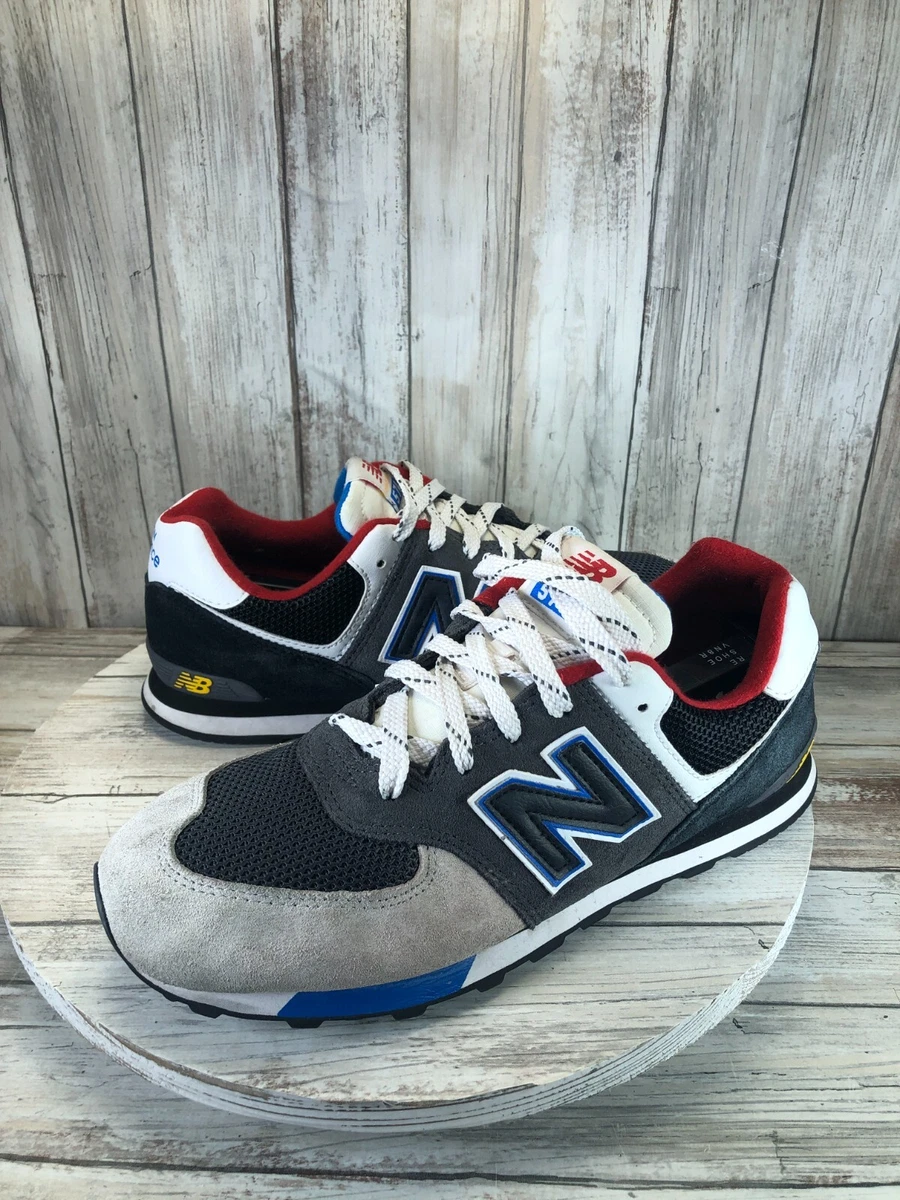 New Balance 574 Mens 7 Running Shoes Gray Blue Casual Sneakers GC574LB1 |  eBay
