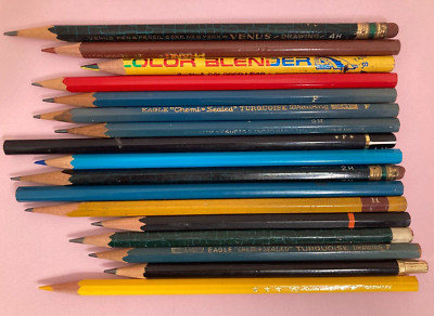 17 Vtg Drawing Drafting Pencils Tombow EF Eagle Rexel Prang Dixon Herlitz Venus