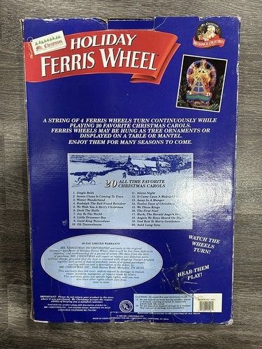 J5 1994 MR WEIHNACHTEN Urlaub Riesenrad beleuchtet animiert musikalische Dekoration funktioniert - Bild 16 von 17