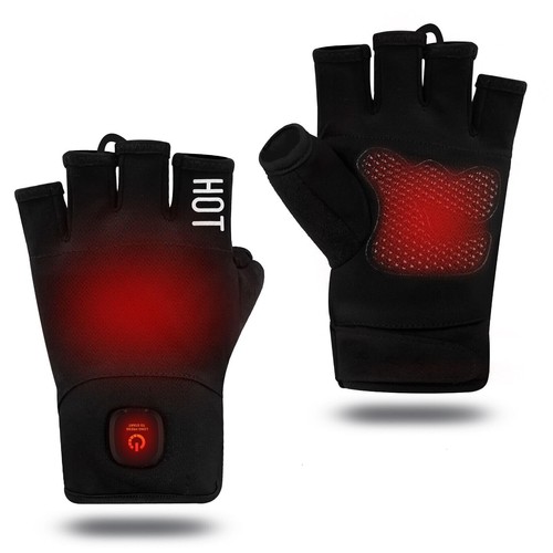Heated Gloves Fingerless for Women Man Work Touchscreen Gloves for Winter Col...