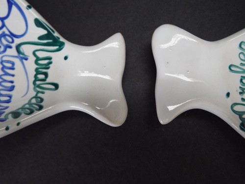 Set Of Two Vintage Mirabella Restaurant Mayfair London Ashtrys/Trinket Dish - Picture 4 of 9