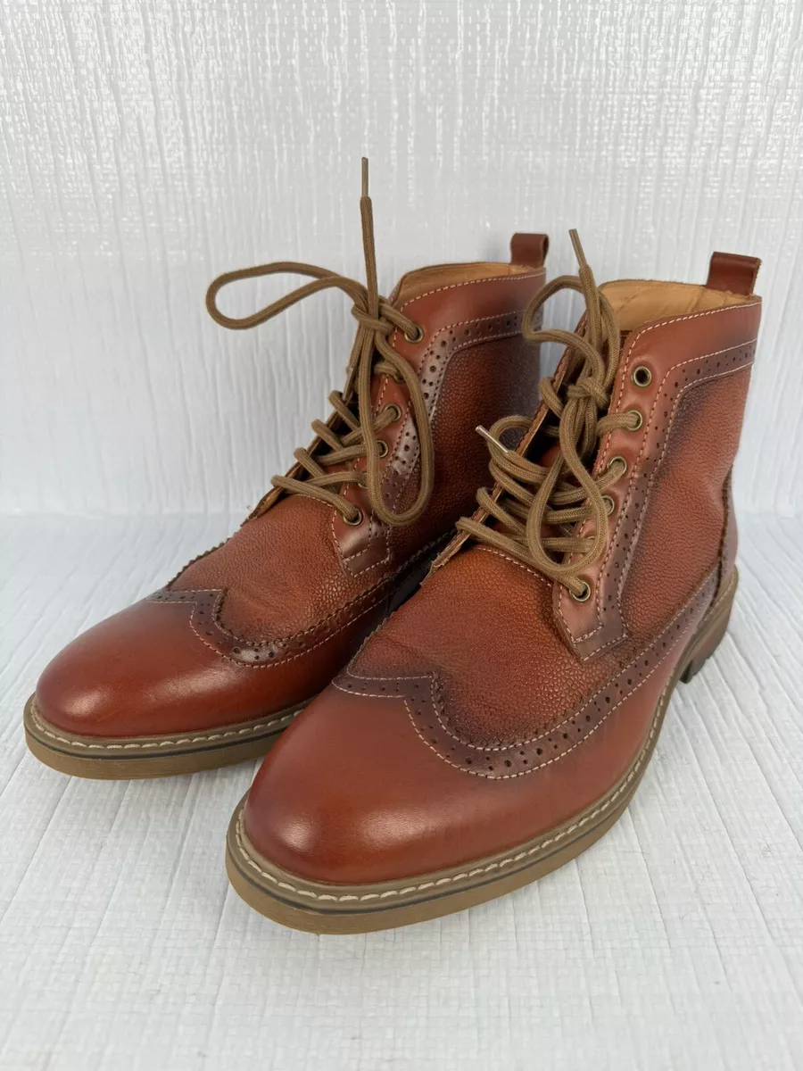 brogue-detail ankle boots