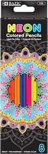 BAZIC 8 Neon Colored Pencils, Fluorescence Vibrant Set of Colored Pencil