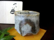 Taza de sake Shino Takeyuki Tsunoda Mouse (con caja original) cerámica japonesa regalo