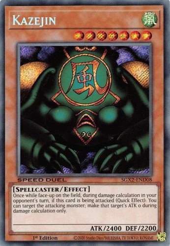 Kazejin - SGX2-END08 - NM - Secret Rare - 1st edition - Yugioh