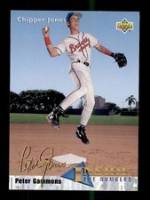 1993 UPPER DECK #459 CHIPPER JONES ROOKIE RC PETER GAMMONS INSIDE THE NUMBERS
