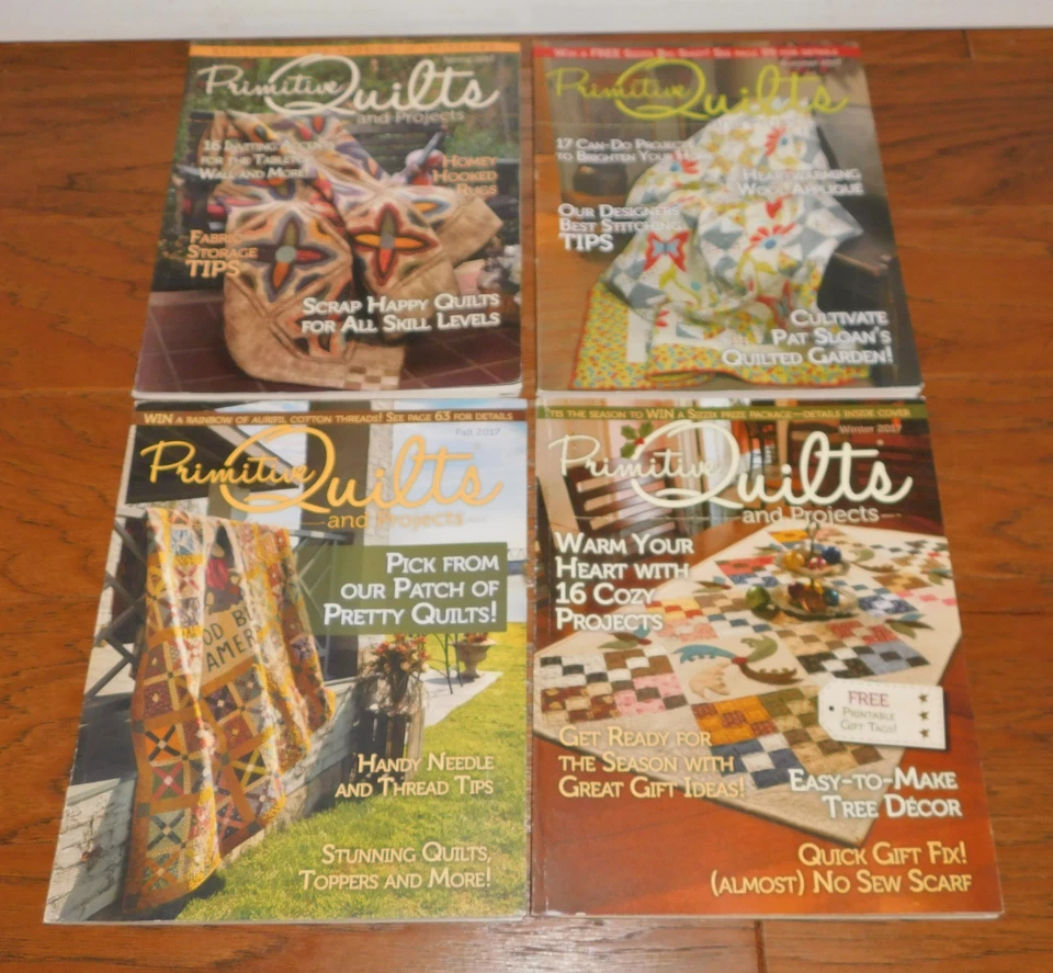 Primitive Quilt and Projects Magazine w/Uncut Patterns 2016-2018 Full Year LOT 8 - Imagem 4 de 4