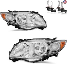 Headlights Assembly for 2009 2010 Toyota Corolla Halogen Headlamp Replacement,