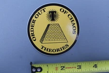 Theories of Atlantis Skateboards Pyramid Black Yellow Z1 Skateboarding STICKER