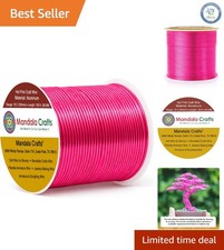 18 Gauge Flexible Hot Pink Craft Wire for Jewelry Bonsai Projects - 100 Feet