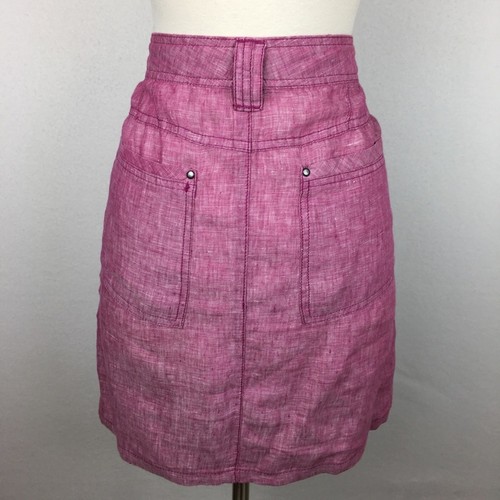 Horny Toad Pink Magenta Linen Mini Skirt size 6 - Picture 2 of 4