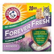 Clumping Cat Litter with Lavender Essential Oil for Multiple Cats 20 Pound Bag