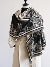 Winter Warm Cashmere Scarf for Women Luxury Pashmina Blanket Thick Shawl Wrap Ne