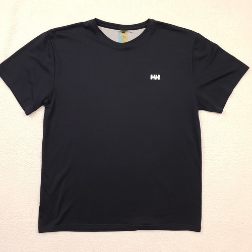 Helly Hansen T-Shirt Men Large Black Lifa Stay Dry Activewear Performance Top
