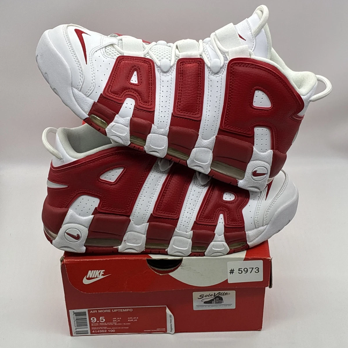 Las mejores ofertas en Nike Air More Uptempo White Red | eBay