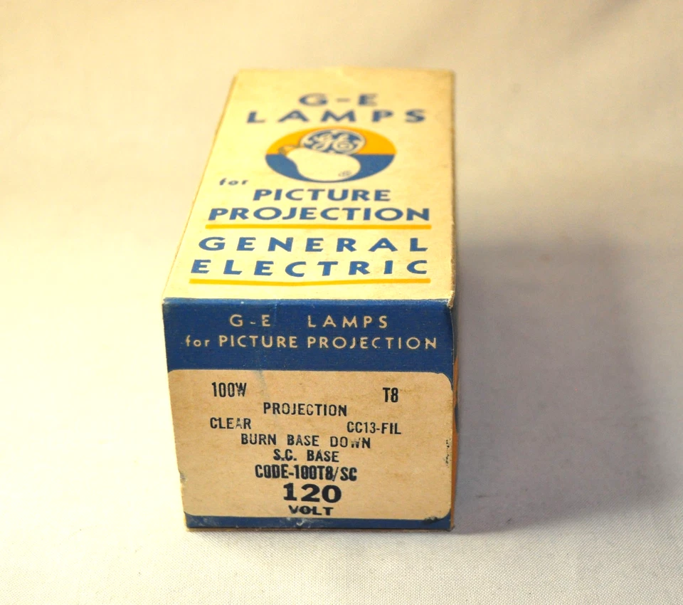 GE T8 Code 100T8/SC 100 Watt Projection Lamp Bulb NOS - Image 2 of 3
