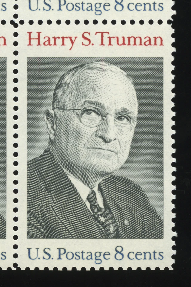 1973 U.S. Postage Stamp 8c Cent Harry S. Truman Block of 4 (Scott # 1499) MNH - Image 2 of 3