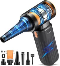 Compressed Air Duster, 260000RPM Cordless Electric Air Blower, 3-Speed