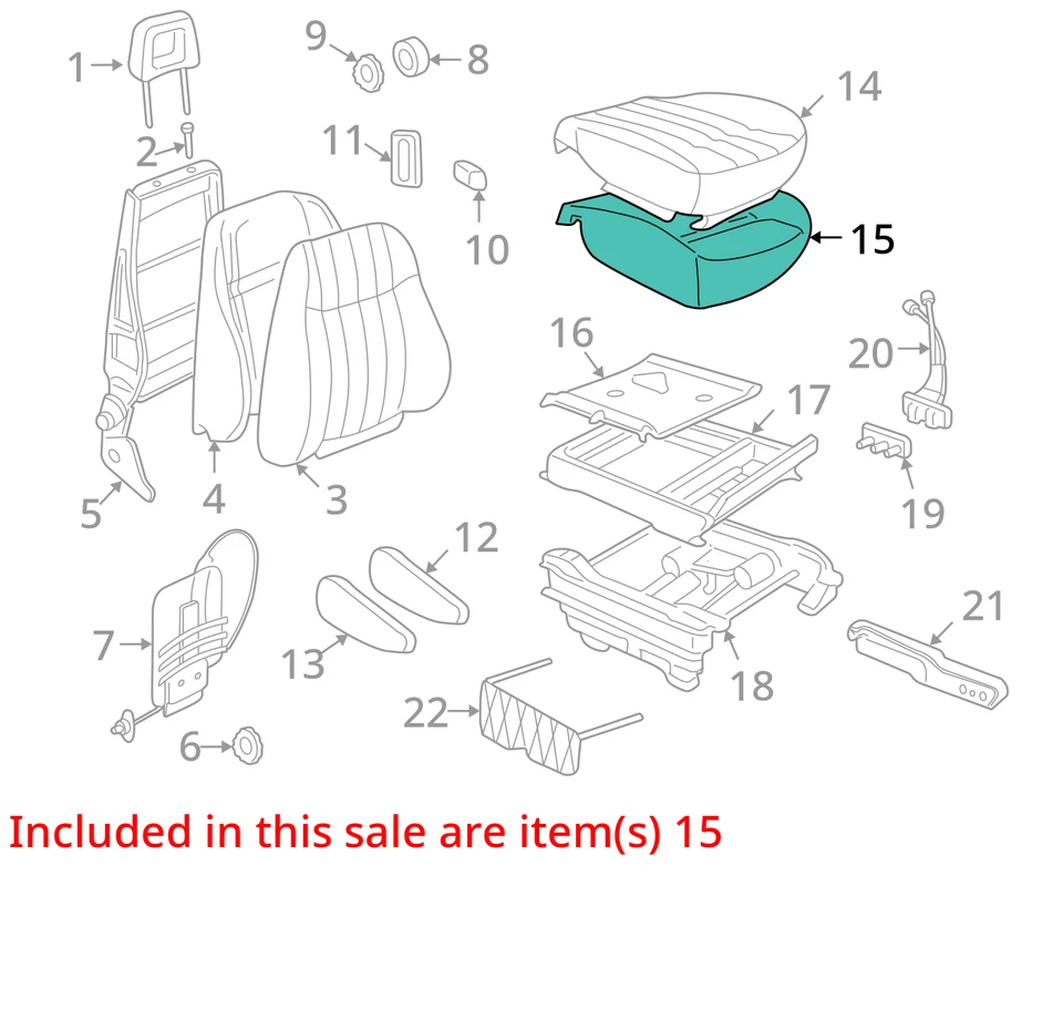Pontiac Chevrolet Venture 1997-2000 trans sport pad asm d/asiento cush 12532628 nuevo Foto 2 de 3