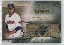 2014 Topps Supreme Simply Green 20/45 Jesus Aguilar #SSU-JAG Rookie Auto RC 0l1