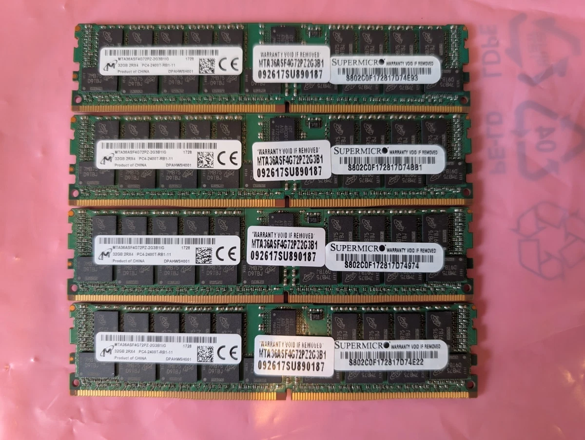 PC4-19200 (DDR4-2400) Bus Speed Server RAM 32 GB Capacity per